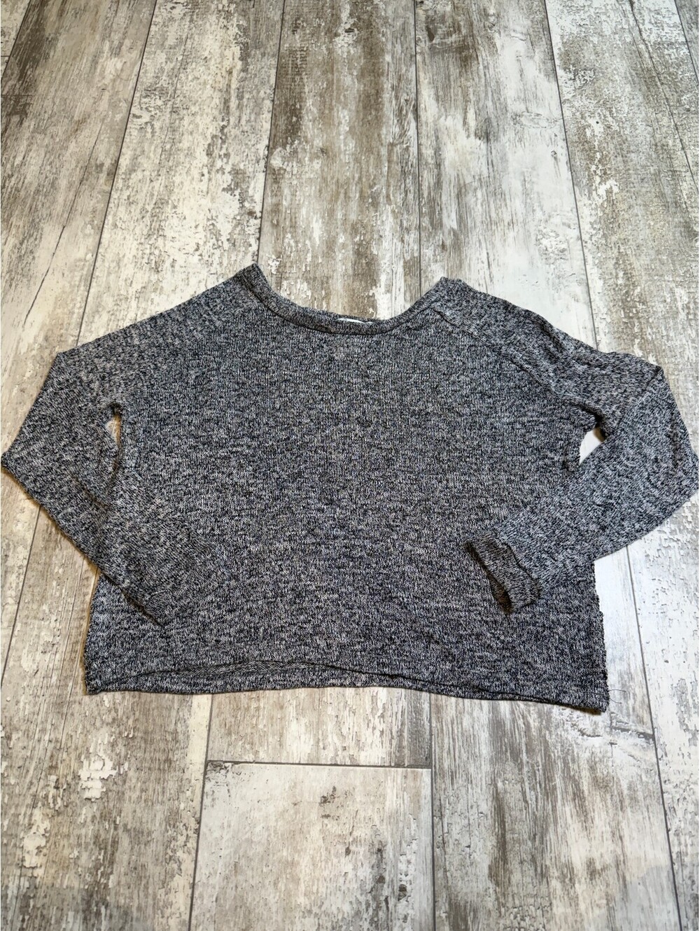 American Rag Cie Womens XS Gray Marled Knit Sweater Made USA